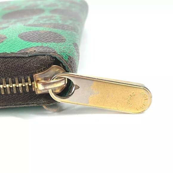 LOUIS VUITTON M60451 Monogram Pumpkin Dot by Yayoi Kusama Zippy Wallet - Picture 3 of 16